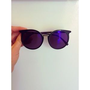 Lacoste Black Oval Sunglasses